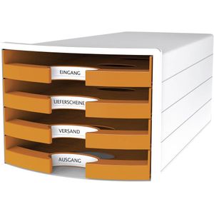HAN Schubladenbox IMPULS 1013-51 Ladebox Wit DIN A4 Aantal lades: 4