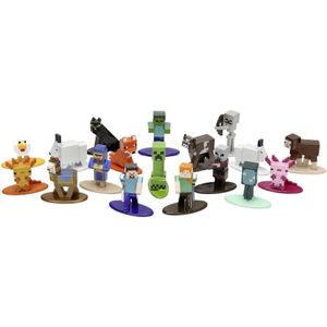 Jada Toys - Minecraft Multipack Pack Nano - Wave 8 - Set van 18 Die-cast, Nano verzamelfiguren - Geschikt voor alle leeftijden - Meerkleurig