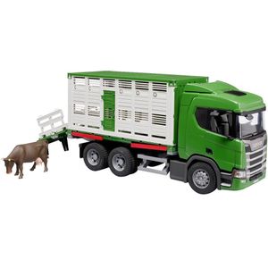 Bruder Scania 560R veetransportwagen met koe