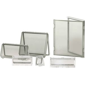 Fibox EKM 30-T-2FSH 3520145 Behuizingsdeksel Deksel transparant (l x b x h) 380 x 190 x 30 mm Polycarbonaat Grijs-wit (RAL 7035) 1 stuk(s)