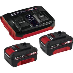 Einhell Power X-Change 2x 3Ah & Twincharger Kit 4512083 Accu en acculader voor gereedschap 18 V 3 Ah Li-ion