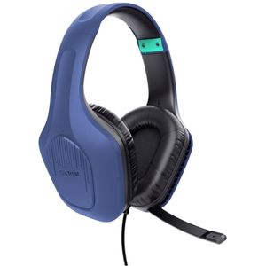 Trust GXT415B ZIROX Over Ear headset Gamen Kabel Stereo Blauw