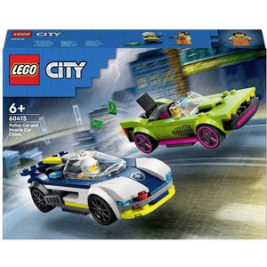 LEGO City Politiewagen en snelle autoachtervolging 60415