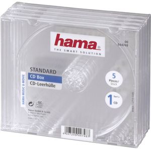 Hama 00044748 CD-hoes 1 CD/DVD/Blu-Ray Transparant 5 stuk(s)
