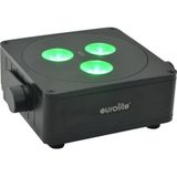 Eurolite 41700020 AKKU IP Flat Light 3 sw DMX LED-lichteffect Aantal LEDs:3 8 W