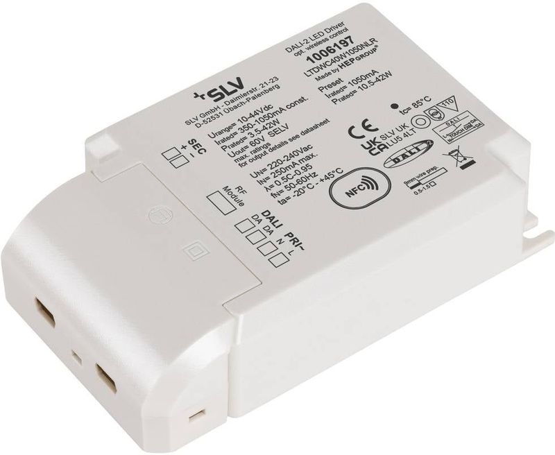 SLV - 1006197 - LED-driver - Dimbaar - 40 W - 500 - 1050 mA - 10 - 44 V