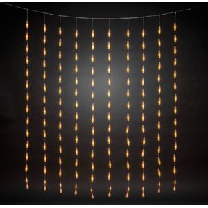 Konstsmide Lichtgordijn Buiten Energielabel: G (A - G) 140 LED Barnsteen (b x h) 1200 mm x 1400 mm