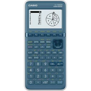 Casio FX-7400GIII Grafische rekenmachine Cyaan Aantal displayposities: 21 werkt op batterijen (b x h x d) 87.5 x 21.3 x 180.5 mm