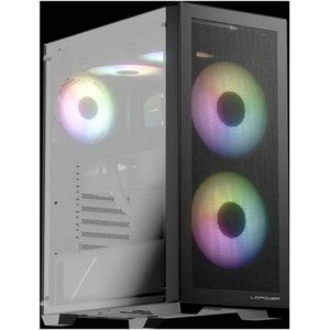 LC-Power - 717B - PC Behuizing - Zwart - Ondersteunt ATX, Micro-ATX, Mini-ITX, Tot 6 Ventilatorplaatsen