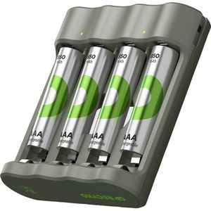 GP - ReCyko B441 - Batterijlader - Inclusief 4x AAA 850 mAh NiMH-accu's - USB-oplader