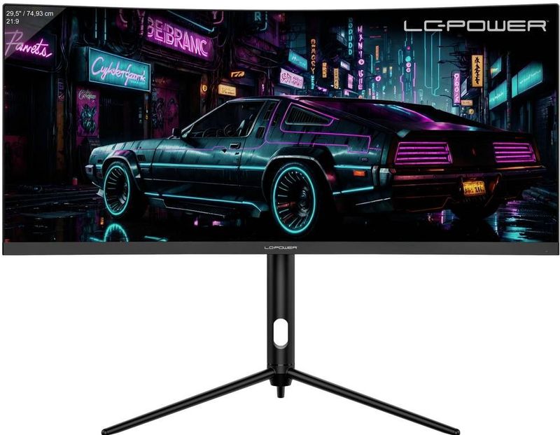 LC-Power - LC-M30UWFC - Monitor - Zwart - 2560 x 1080 pixels - 29,5 inch