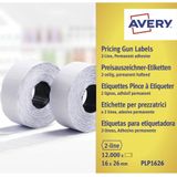 Avery-Zweckform Prijslabels PLP1626 Permanent hechtend Breedte etiket: 26 mm Hoogte etiket: 16 mm Wit 12000 stuk(s)