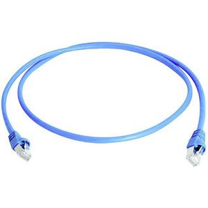 Telegärtner L00001A0087 RJ45 Netwerkkabel, patchkabel CAT 6A S/FTP 2.00 m Blauw Vlambestendig, Snagless, Pair afscherming, Afgeschermd (dubbel), Halogeenvrij,