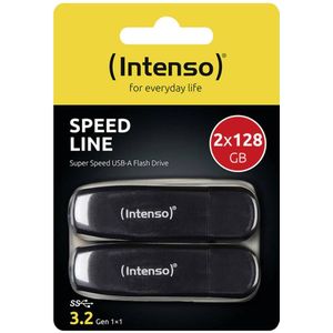 Intenso 128GB Speed Line double pack USB-stick Retail 128 GB Zwart 3533495 USB-A