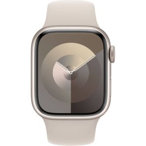 Apple Watch Series 9 GPS 41 mm Aluminium kast Sportband Starlight M/L