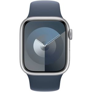 Apple Watch Series 9 GPS 41 mm Aluminium kast Sportband Storm Blue S/M