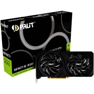Palit Nvidia GeForce RTX 4060 Videokaart Infinity 8 GB GDDR6-SDRAM PCIe x16 DisplayPort, HDMI NVIDIA G-Sync