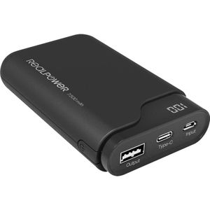 RealPower Ultron Powerbank 7500 mAh Li-ion Zwart