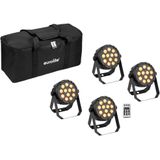Eurolite 42110204 Set 4x LED PARty Spot Silent RG PAR LED-schijnwerper