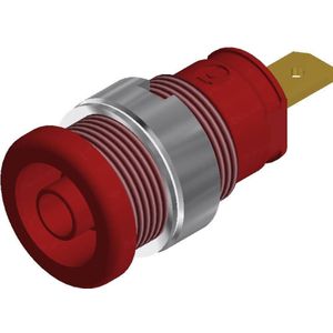 SKS Hirschmann SEB 2610 F4,8 Veiligheids-labconnector, female Bus, inbouw verticaal Stift-Ø: 4 mm Rood 1 stuk(s)