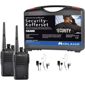 Midland G15 Pro NC PMR 2er Security-Koffer inkl. MA 31-M C1127.S2 PMR-portofoon Set van 2 stuks