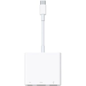 Apple USB-C Digital AV Multiport Adapter [1x USB-C stekker - 1x USB-C bus, HDMI-bus, USB 3.2 Gen 2 bus A (USB 3.1)] Wit