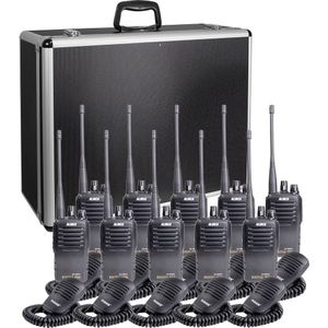 Alinco - DJ-PAX-4 Walkietalkie Set - Zwart - 10 Stuks
