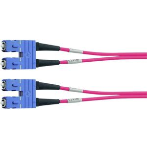 Telegärtner L00880C0010 Glasvezel kabel 1 m OM3 2x SC Black,Blue,Pink