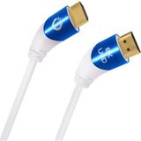 Oehlbach D1C42538 HDMI-kabel HDMI Aansluitkabel HDMI-A-stekker, HDMI-A-stekker 3.00 m Wit Ultra HD (8K), Afgeschermd (drievoudig)