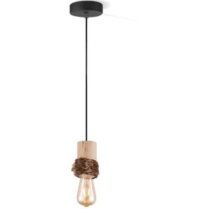 Home sweet home hanglamp Furdy klein - hout / bont