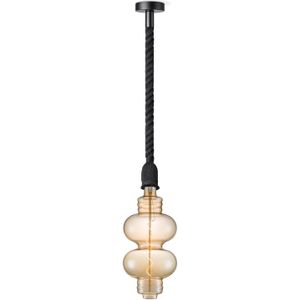 Home sweet home hanglamp Leonardo zwart Diabolo - amber