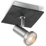 Home sweet home LED opbouwspot Stone 11 cm - mat staal