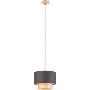 Home sweet home hanglamp Cane weave - linnen / zwart