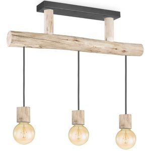 Home sweet hanglamp Billy - 3 lichts - houten tak (woonaccessoires) | 119 bij Besselinklicht.nl | beslist.nl