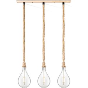 Home sweet home touw hanglamp Leonardo 3L Pear - helder