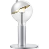 Move Me tafellamp Side - grijs / Sphere 5,5W - zilver goud