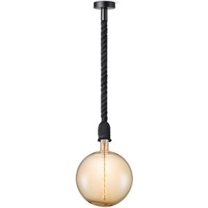 Home sweet home hanglamp Leonardo zwart Spiral g260 - amber