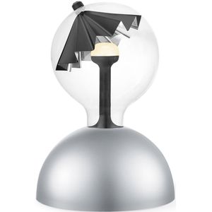 Move Me tafellamp Bumb - grijs / Umbrella 5,5W - zwart zilver