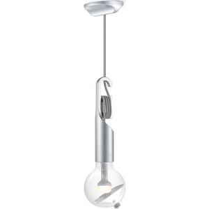 Move Me hanglamp Twist - grijs / Cone 3W - zilver