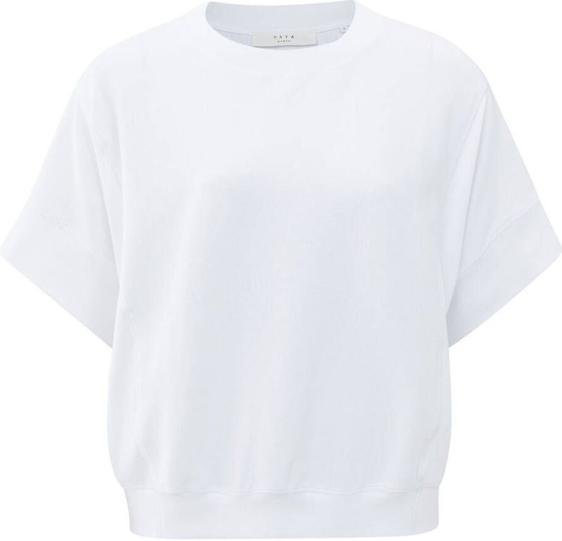 YAYA Top korte mouw 01-709313-508 Wit