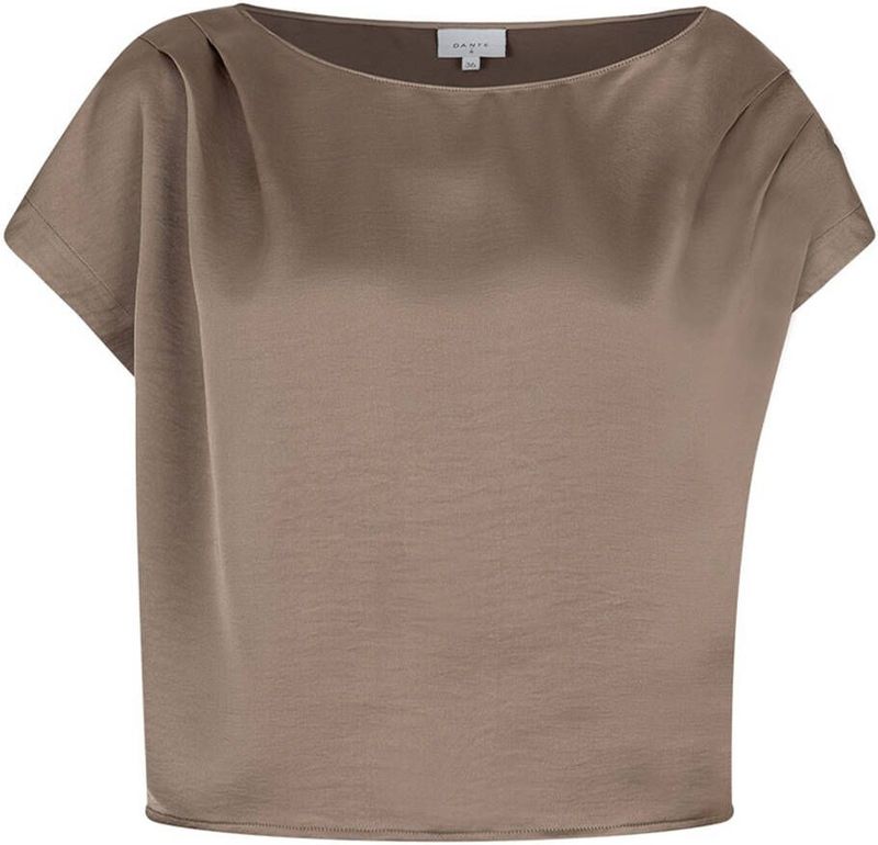 Dante 6, Dames, Blouses & Shirts, Beige, Maat: XS Satijn,