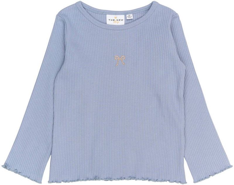 TNSTRianna - L_S Rib Tee - Licht Blauw - T-shirt