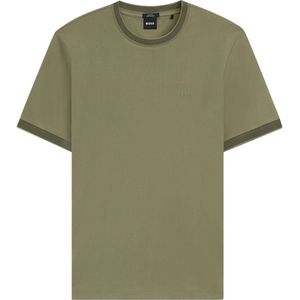 BOSS - Slim-fit T-shirt - Zwart - Gemerceriseerde Katoen