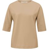 YAYA Top korte mouw 01-719045-403 Licht bruin