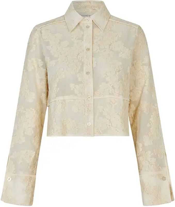 Second Female - PEORIA - Blouse - Ecru - Lange Mouw