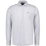 NZA - Witte - Katoenen Stretch Overhemd - Lange Mouwen - Regular Fit