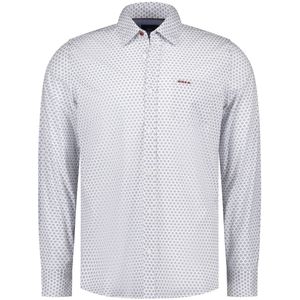 NZA - Witte - Katoenen Stretch Overhemd - Lange Mouwen - Regular Fit