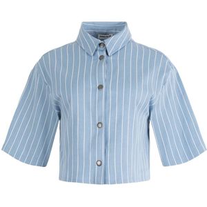Anna Blue Blouse lange mouw B16-05-ShortyJack Licht blauw