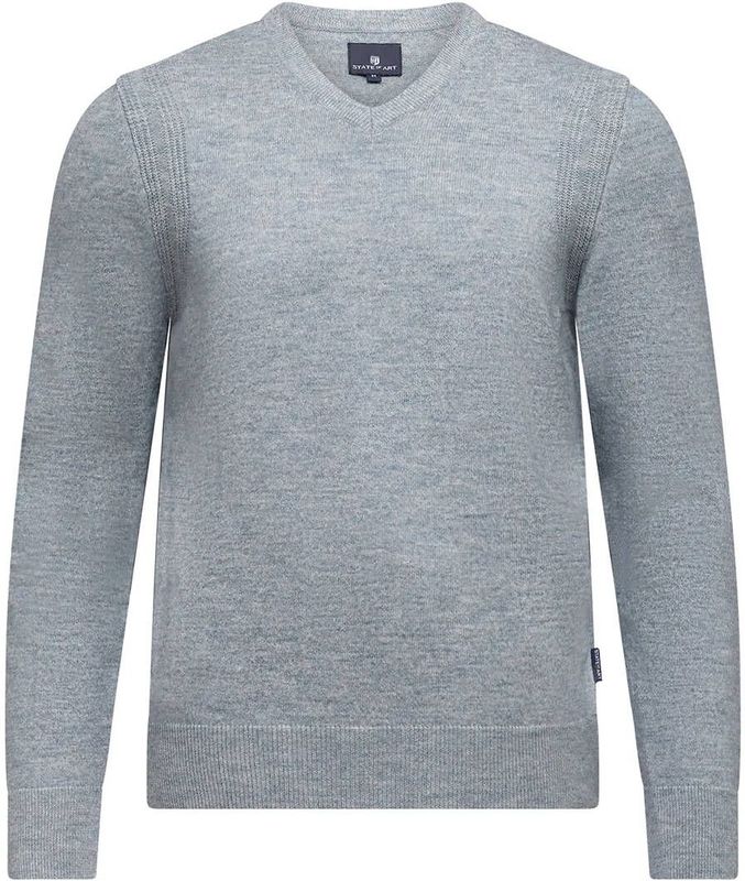 State of Art - Pullover 12125060 - Grijs - V-Neck Plai