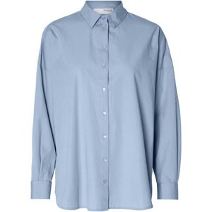 Selected Femme Blouse lange mouw 16092647 Blauw